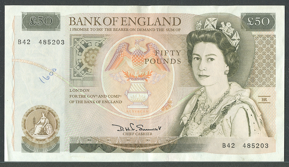 England, P-381a, ND (1981-93) 50 Pound Note